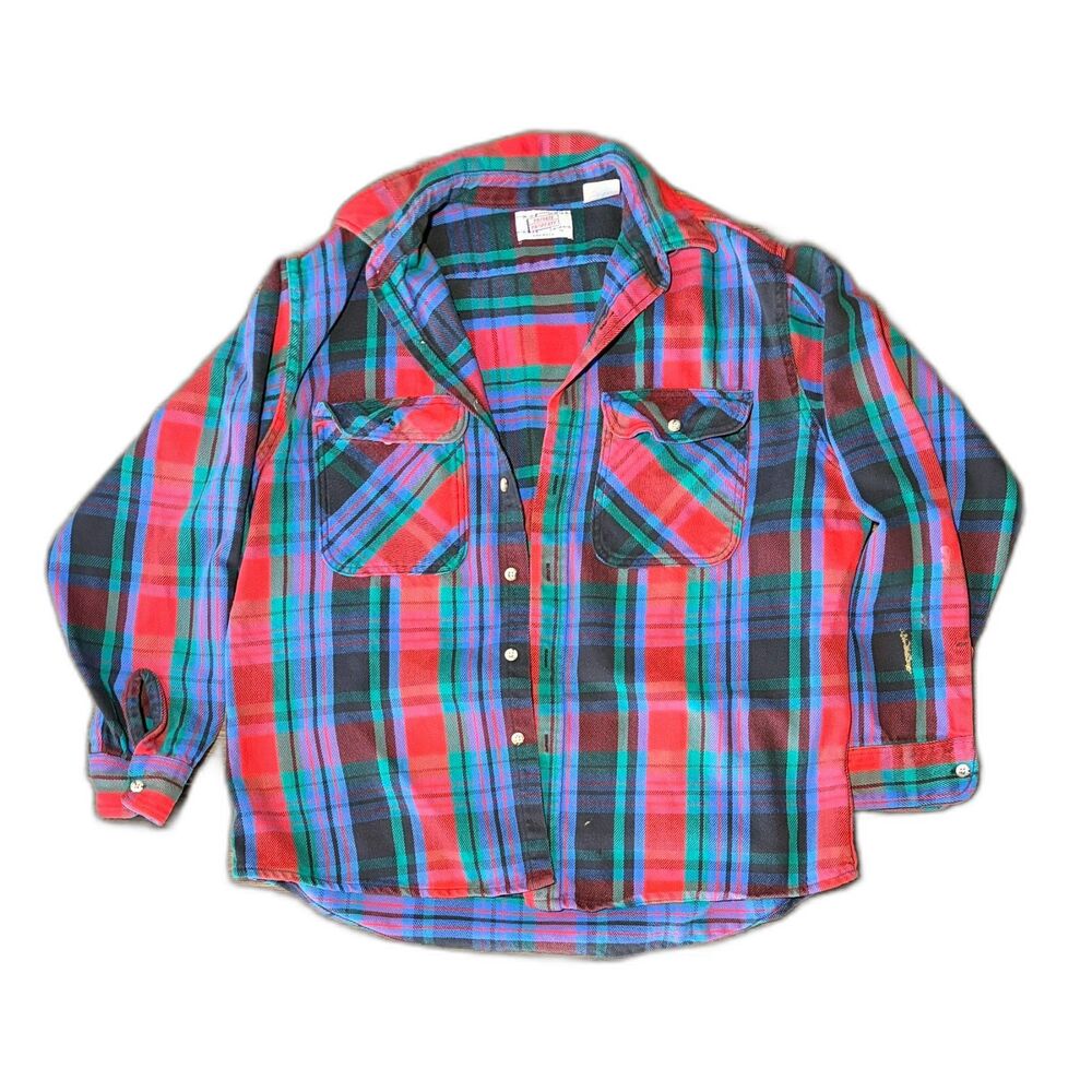 Private Property Vintage Plaid Flannel Shirt - XL